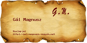 Gál Magnusz névjegykártya